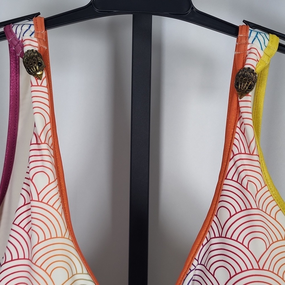Kurt Geiger SouthBank Scoop Neck High Leg One Piece Swimsuit L NWT - Picture 6 of 10